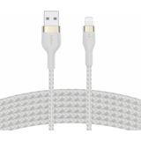 Belkin BoostCharge Pro Flex USB-A Kabel mit Lightning Connector (3m, Weiß)