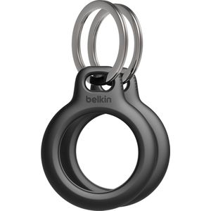 Belkin Beschermende houder met sleutelhanger geschikt voor Apple AirTag Zwart 2 pack