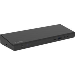 Belkin Dockingstation, DisplayLink USB-C hub met 3 HDMI-poorten, 2 x 85 W DisplayPort Power Delivery, Gigabit Ethernet, 3,5 mm microfoon/luidspreker, 1 x USB-C-poort, 5 x USB-A-poorten)