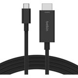 Belkin USB-C-auf-HDMI 2.1-Kabel, 2-m-Kabel für 8K bei 60 Hz, 4K bei 144 Hz, HDR, HBR3, DSC, HDCP 2.2, kompatibel mit Macbook, iPad Pro und anderen USB-C-Geräten