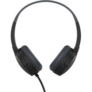 Belkin SoundForm Mini bedrade hoofdtelefoon (voor kinderen, over-ear, geïntegreerde microfoon, voor online leren, school, reizen, games, voor apparaten met 3,5 mm audio-aansluiting, zwart)
