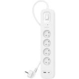 Belkin Spanningsbeveiliger met 4 stopcontacten Wit 2M (USB-C+USB-A)