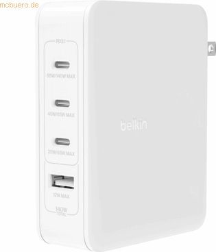 Belkin BoostCharge Pro - 4-Poorts GaN-wandlader 140W - Wit