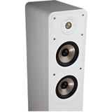 Polk Signature S50e Luidspreker, Zuilluidspreker voor HiFi Home Cinema, Speaker met 150 Watt, Universele Poolklemmen, Diepe Bas, Akoestische Klankkast, Hoge resolutie, 40 kHz, Walnootafwerking - Wit