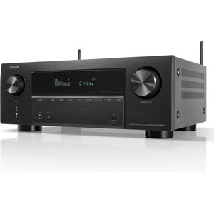 Denon AVR-X2800H 7.2-kanaals AV-receiver, 8K Ultra HD, Dolby Atmos, DTS:X, HEOS, 150W per Kanaal, 6 HDMI Ingangen, Bluetooth, AirPlay 2 - Zwart