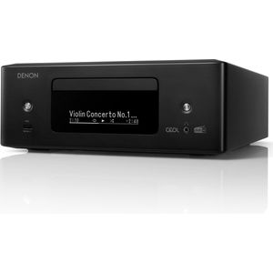 Denon RCDN-12 DAB+ CD-Speler met DAB/FM Internetradio, HDMI-aansluiting, HEOS®-Multiroomstreaming en Bluetooth- Zwart