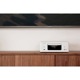 Denon RCD-N12DAB HiFi-systeem met CD-speler, Internetradio, Muziekstreaming, HEOS Multiroom, Bluetooth, WiFi, AirPlay 2, Alexa-compatibel - Wit