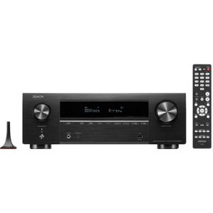 Denon AVR X1800H 7.2-kanaals receiver met 8K-video en 3D-audio (7.2 Kanaal), AV ontvanger, Zwart