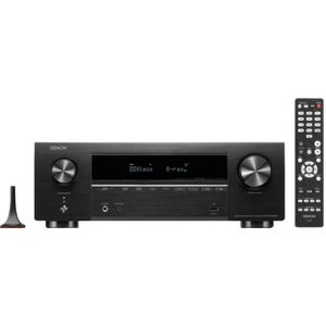 Denon AVR-X1800H AV Receiver met 7.2 kanalen, HEOS® Built-In, 3D-Audio Versterker, Bluetooth en WIFI ingebouwd en 8K HDMI-Aansluiting- Zwart