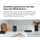 Denon Home 150 NV Compacte Draadloze Speaker met HEOS Built-In Multiroom Technologie, Bluetooth, Apple AirPlay 2 - Zwart