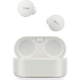 Denon PerL Pro True draadloze hoofdtelefoon, gepersonaliseerd geluidsprofiel, ruisonderdrukkende hoofdtelefoon, waterdichte hoofdtelefoon met geïntegreerde microfoons en lange batterijduur, wit