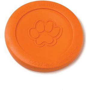 West Paw Zogoflex Zisc - Flexibele Hondenfrisbee - Stevig - Oranje - Large - 22 cm