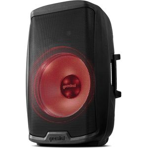 Gemini Sound Gemini AS-2115BT-LT - aktive 15"" Lautsprecher, MP3 Player mit USB, SD Karte und Bluetooth, FM Radio, 2000 Watt, LED-Partybeleuchtung, Black