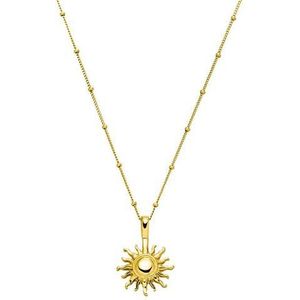Purelei® Sun Damesketting van duurzaam roestvrij staal, waterdichte ketting met hanger, 50-55 cm in lengte verstelbaar, halsketting voor je individuele look, Long, Roestvrij staal, Geen edelsteen
