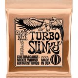Ernie Ball Turbo Slinky Snaren voor elektrische gitaar, vernikkeld, dikte 9,5-46