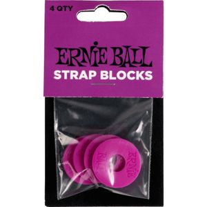Ernie Ball Strap Blocks 4 stuks - Paars