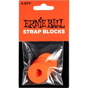 Ernie Ball Strap Blocks 4 stuks - Rood