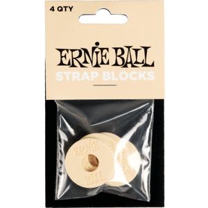 Ernie Ball Strap Blocks 4 stuks - Crème