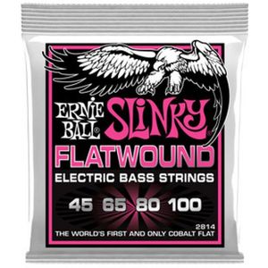 Ernie Ball Super Slinky Flatwound snaren voor elektrische basgitaar, 45-100 gauge