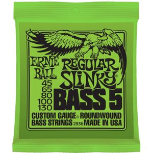 Ernie Ball Regular Slinky 5-snarige Nickel Wound elektrische bassnaren - 45-130 gauge