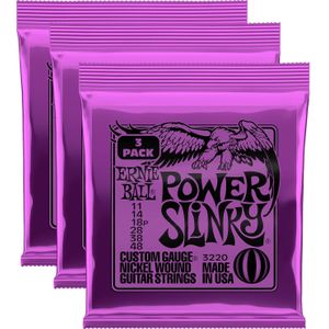 Ernie Ball EB3220 11-48 Power Slinky 3 Pack - Elektrische gitaarsnaren