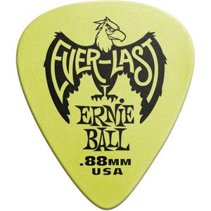 Ernie Ball Groene Everlast plectrums van 8,8 mm, 12 stuks
