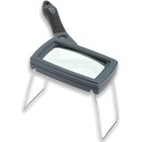 Carson SureGrip handloep met zachte rubberen handgreep en kantelhouder voor handsfree, 2x vergroting (SG-16)