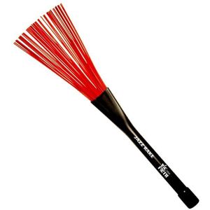Vic Firth Brushes - Jazz Rake - Retractable - Red Plastic Handle