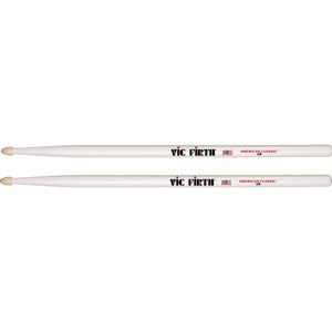 Vic Firth American Classic® Series Drumsticks - 5BW - American Hickory - Wood Tip - White