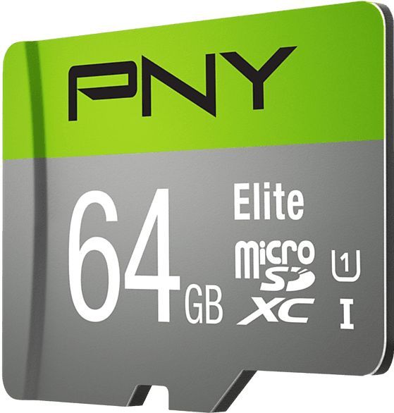 PNY - microSDXC-kaart Elite - Geheugenkaart - 64 GB - Grijs Groen
