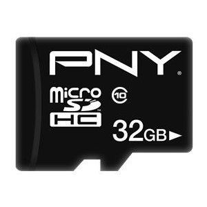 PNY Performance Plus microSDHC-geheugenkaart, 32 GB, klasse 10, SD-adapter