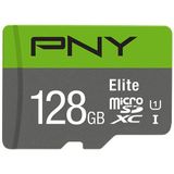 PNY - Elite - Geheugenkaart - Groen, Grijs - 128 GB - microSDXC - UHS-I, U1