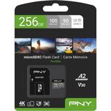 PNY - Pro Elite - Geheugenkaart - 256 GB - microSDXC - U3 - UHS-I