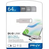 PNY Duo-Link USB 3.2 Type-C Dual Flash Drive - 200 MB/s