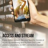 PNY, USB OTG 2 in 1 USB-A 3.2/USB-C Duo Link 128GB, Zilveren