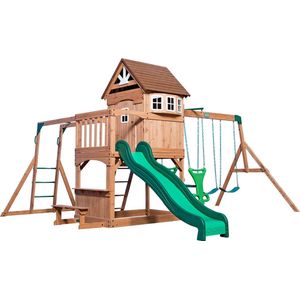Backyard Discovery Montpelier Speeltoren met Schommels, Glijbaan en Klimrek
