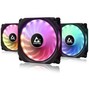 Chieftec CF-3012-RGB koelsysteem voor computers Computer behuizing Ventilator 12 cm Zwart