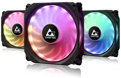 Chieftec CF-3012-RGB koelsysteem voor computers Computer behuizing Ventilator 12 cm Zwart