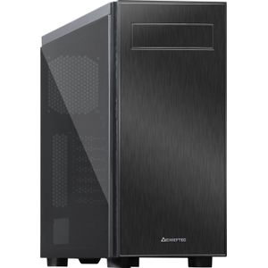 Chieftec - AL-02B-TG-OP - PC-behuizing - Zwart - Tower, Gehard Glas, Aluminium Frontpaneel