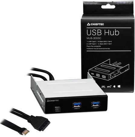 Chieftec - MUB-3003C - Docking Station - USB-C - 2 Havens