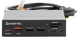 Chieftec - CRD-908H - Geheugenkaartlezer - Zwart - USB-C, USB-A