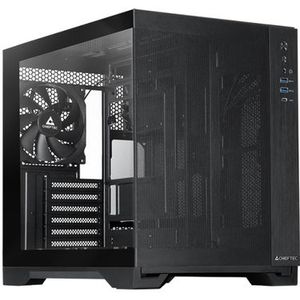 Chieftec - Visio Air - PC-behuizing - Zwart - Tweekamerontwerp, Geharde Glas, 3x 140mm PWM Ventilatoren