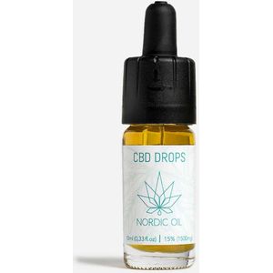 Nordic Oil© - CBD Olie 15% Plus - 10ml - Full Spectrum - 1500mg CBD, CBG, CBN, CBDa - 250 Druppels - 100% Vegan - MCT Olie - CO2 Extractie