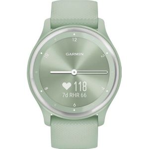 Garmin - Vívomove Sport - Hybride Smartwatch - Cool Mint - Siliconen Polsband