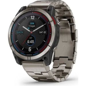 Garmin - 010-02541-61 - Smartwatch - Quatix® 7X Sapphire Solar Titan - 010-02541-61 met extra hemelsblauwe siliconen band