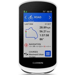 Garmin Edge Explore 2, 3-inch fietscomputer, met intuïtieve GPS, VO2-functies, persoonlijke gegevens, uniseks voor volwassenen, wit, uniek