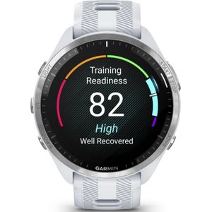 Garmin Forerunner 965 GPS triatlonhorloge, titanium, zilver/wit (47.20 mm, Titanium, Eén maat voor iedereen), Sporthorloges + Smartwatches