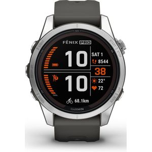 Garmin Fenix 7s Pro Solar - Sporthorloge - Zon oplaadbaar - 42mm - Zilver