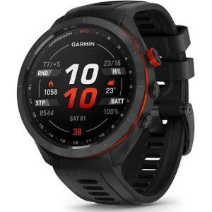 Garmin - 010-02746-12 - Approach� S70 - 47 mm - Zwarte keramische bezel met zwarte siliconen band