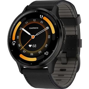 Garmin - 010-02784-52 - Smartwatch - Venu� 3 - zwart/grijs - Lederen band